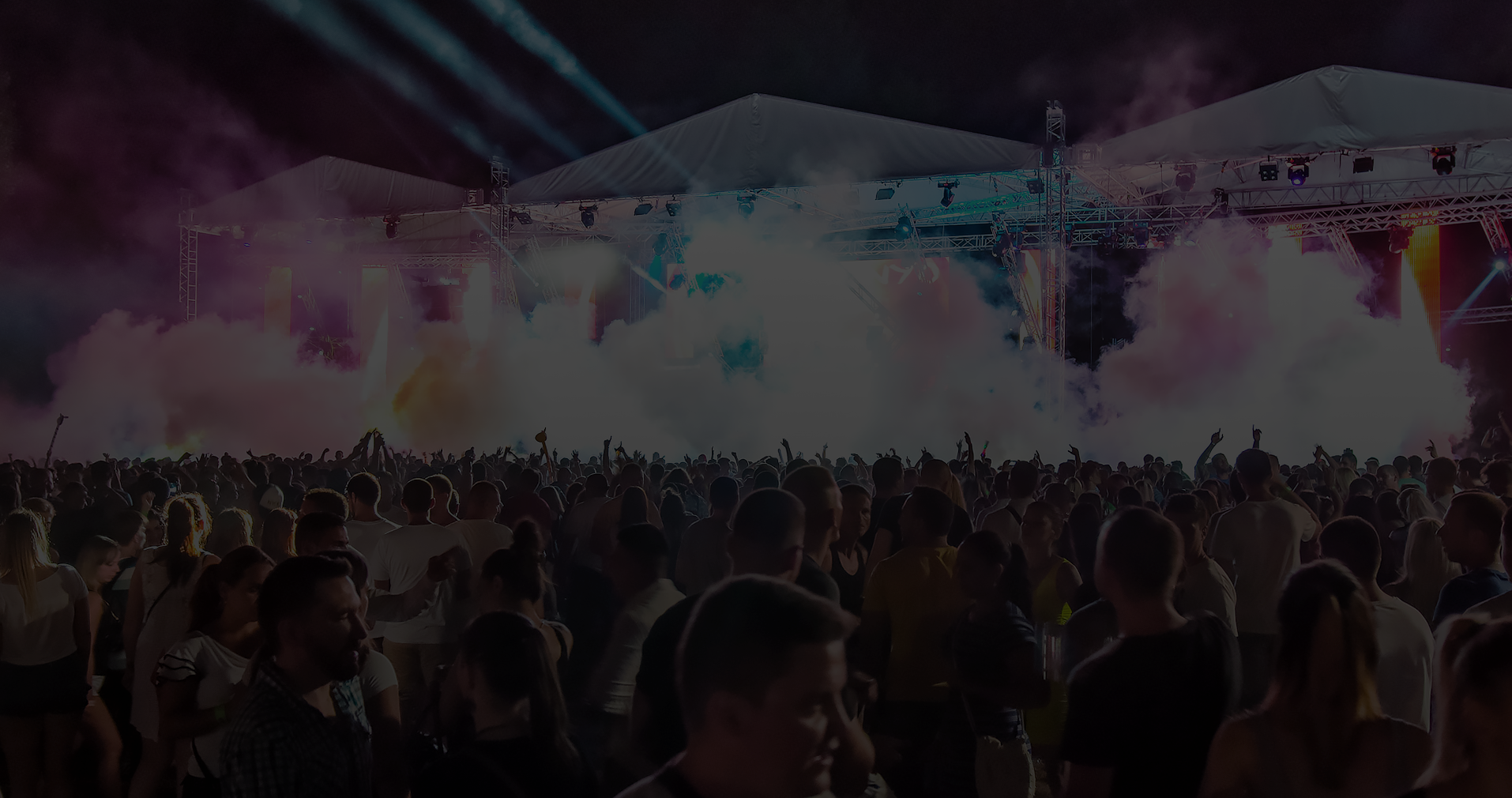 Counter background, crowd at concert